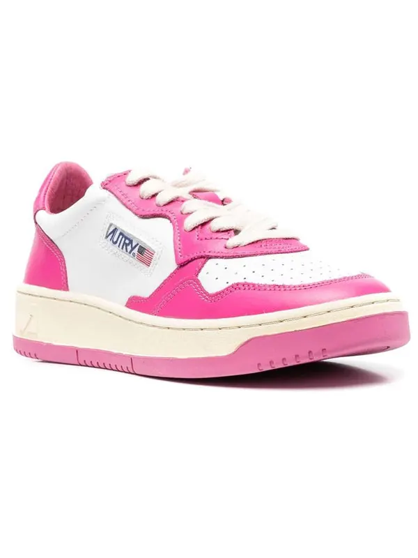 Кроссовки medalist low top bicolor 'white pink' Autry — изображение 2 из 4, белый/розовый