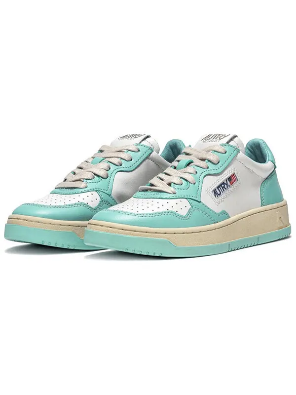 Кроссовки medalist low top bicolor 'white teal' Autry — изображение 2 из 4, белый