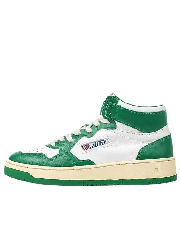 Кроссовки medalist high-top sneakers 'white green' Autry — изображение 1 из 4, белый/зеленый