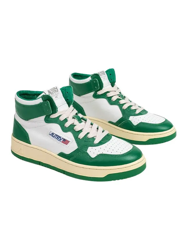 Кроссовки medalist high-top sneakers 'white green' Autry — изображение 2 из 4, белый/зеленый