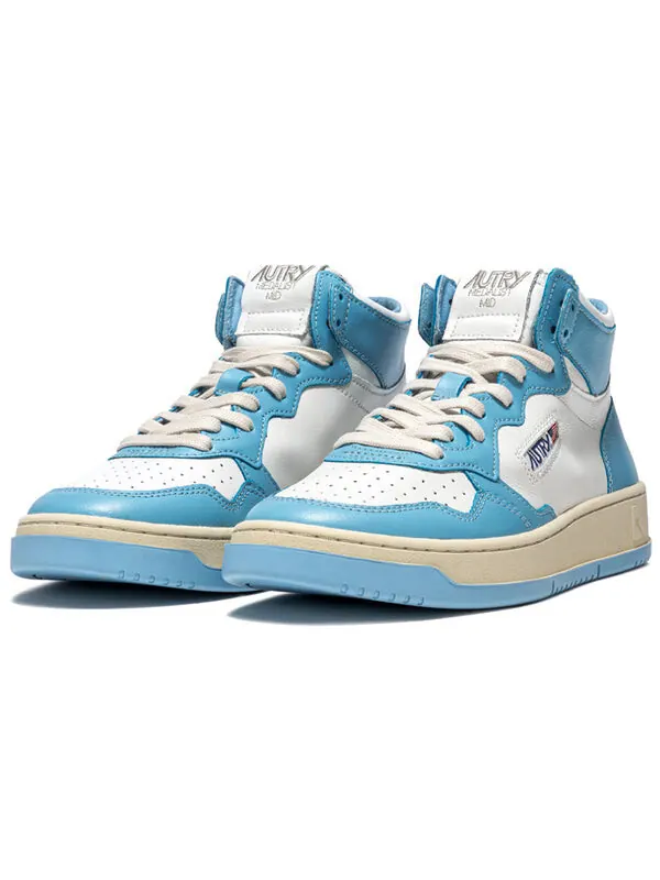 Кроссовки medalist mid leather sneakers two-toned 'white blue' Autry — изображение 2 из 4, белый/синий