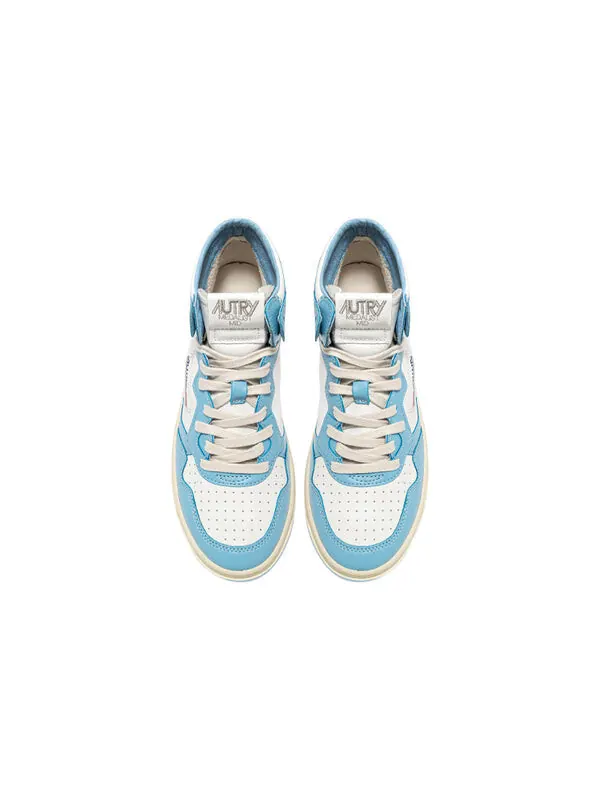 Кроссовки medalist mid leather sneakers two-toned 'white blue' Autry — изображение 3 из 4, белый/синий