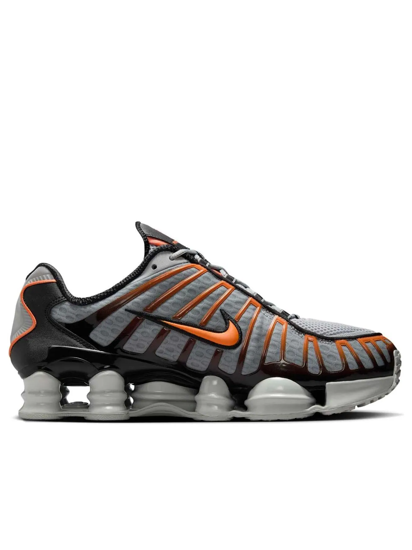 Кроссовки Nike Shox TL 'Light Smoke Grey Black Bright Mandarin' — изображение 2 из 6, серый