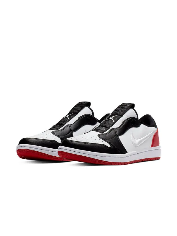 Кроссовки 1 низкие слипоны Air Jordan — изображение 2 из 4, белый-красный-черный