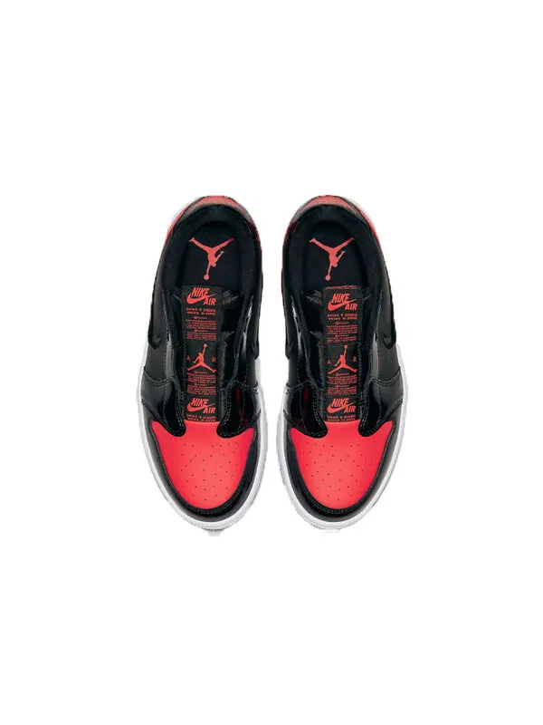 Кроссовки 1 низкие слипоны Air Jordan — изображение 3 из 4, яркий/черный-белый