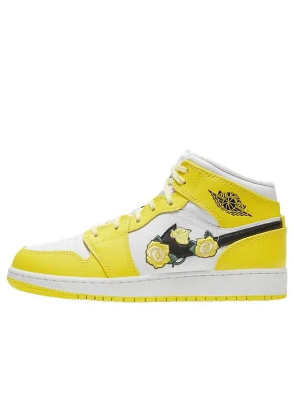 Кроссовки 1 средний размер Air Jordan — изображение 1 из 4, желтый/черный-белый