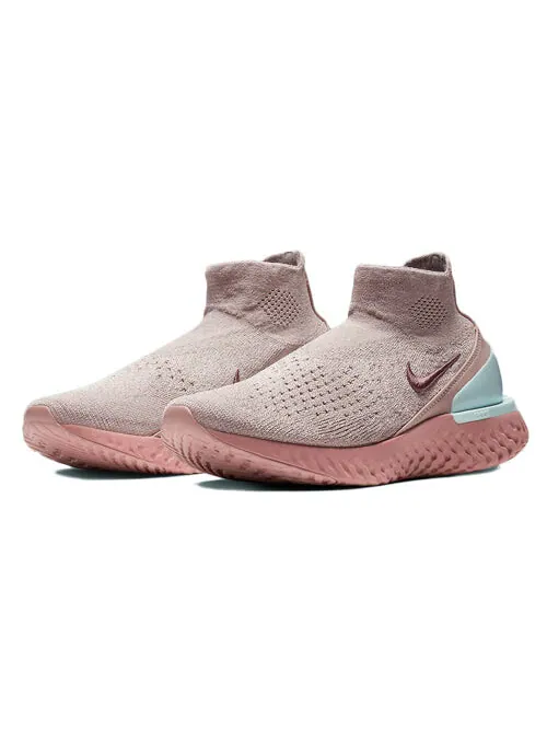 Кроссовки rise react flyknit Nike — изображение 3 из 4, розовый