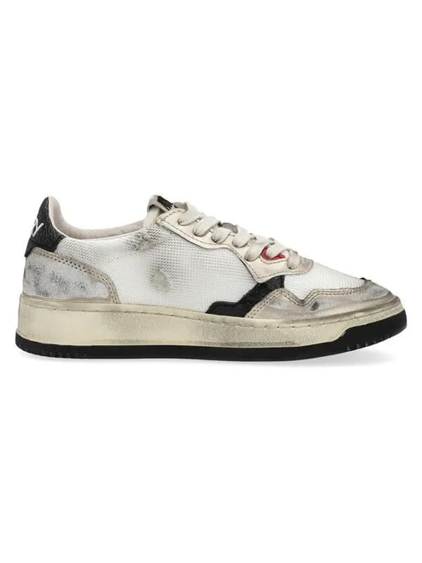 Кроссовки low super vintage mesh sneakers 'white black' Autry — изображение 2 из 4, белый/черный
