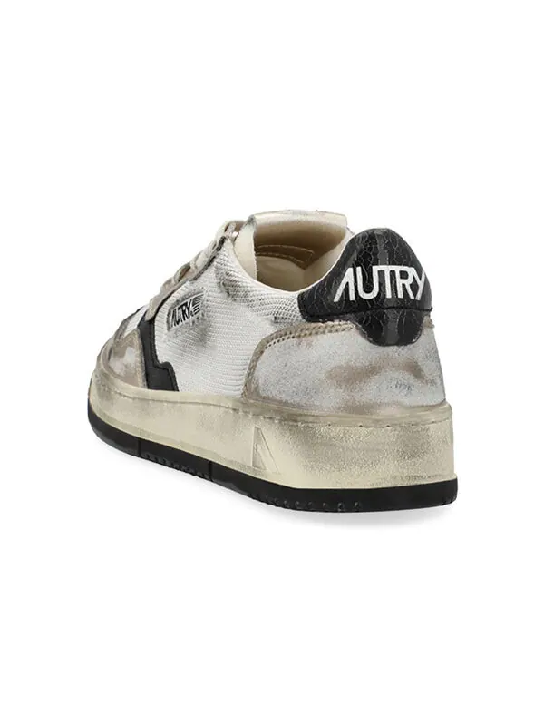Кроссовки low super vintage mesh sneakers 'white black' Autry — изображение 4 из 4, белый/черный