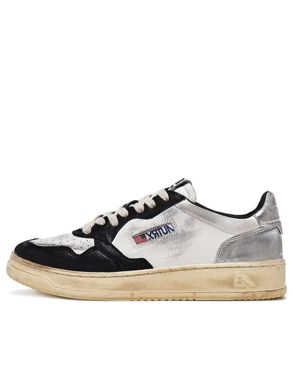 Кроссовки medalist super vintage leather low sneakers 'white black silver' Autry — изображение 1 из 4
