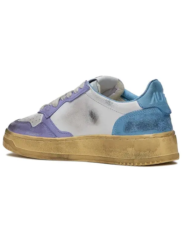 Кроссовки medalist super vintage low leather sneakers 'white purple blue' Autry — изображение 4 из 4, белый/фиолетовый/синий