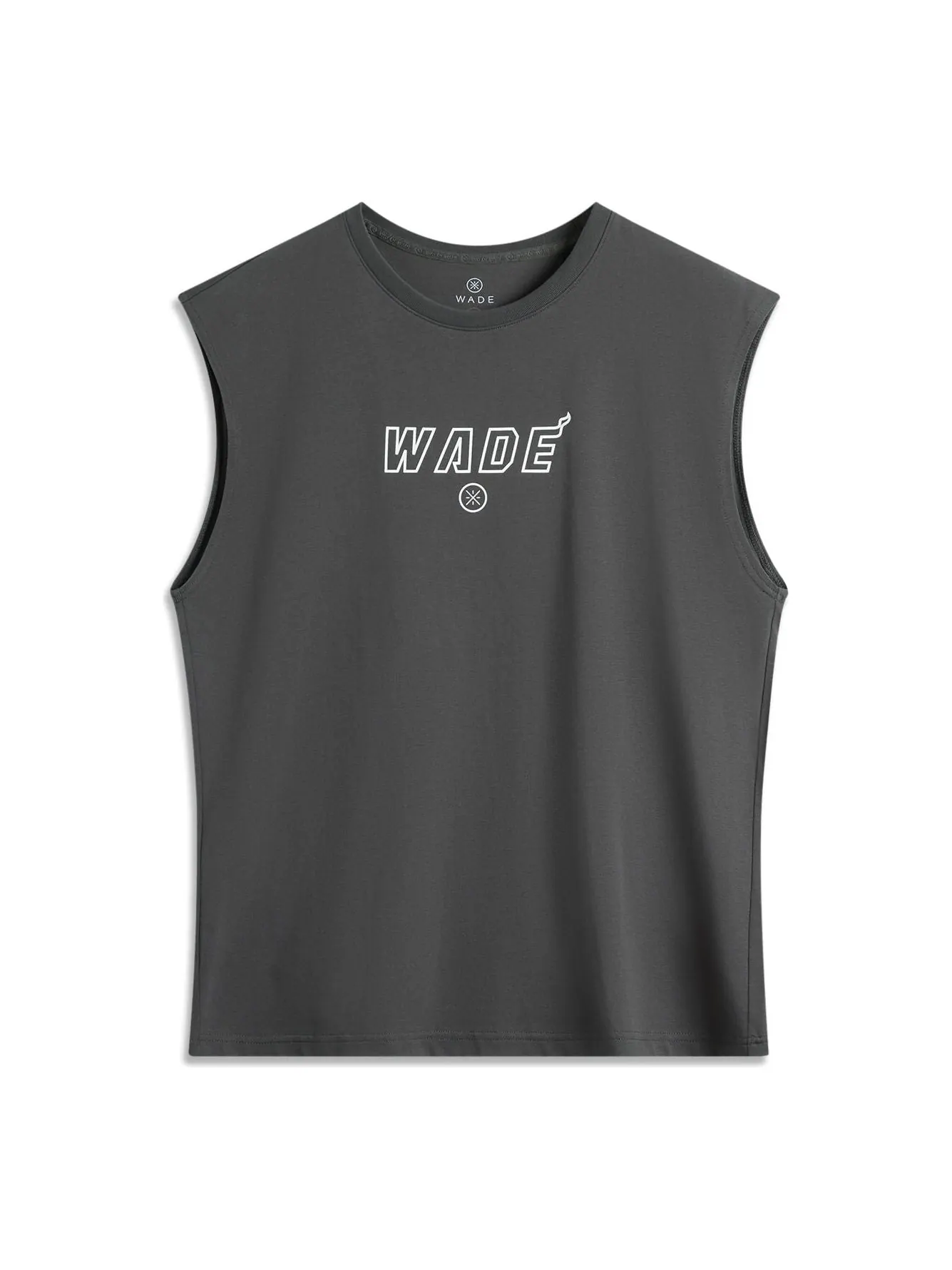 Топ Li-Ning x ADAM Way Of Wade Graphic Oversized Tank 'Dark Grey' — изображение 1 из 2, серый