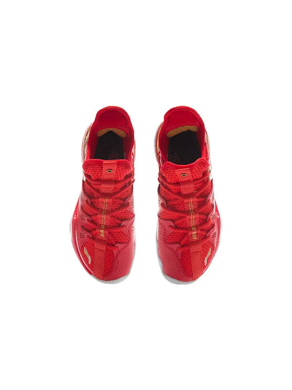 Кроссовки алебарда 3 Li-Ning — изображение 4 из 4, красный/белый/золотистый