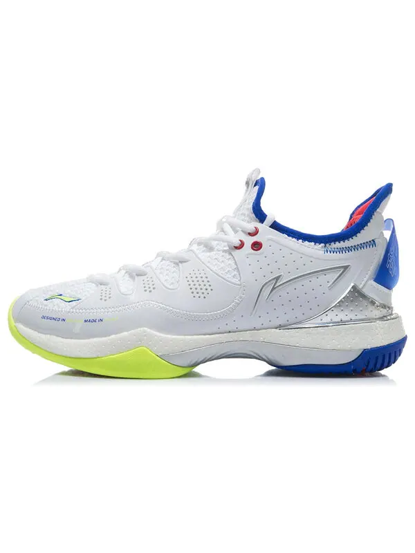 Кроссовки алебарда 3 Li-Ning — изображение 2 из 4, белый/синий/желтый