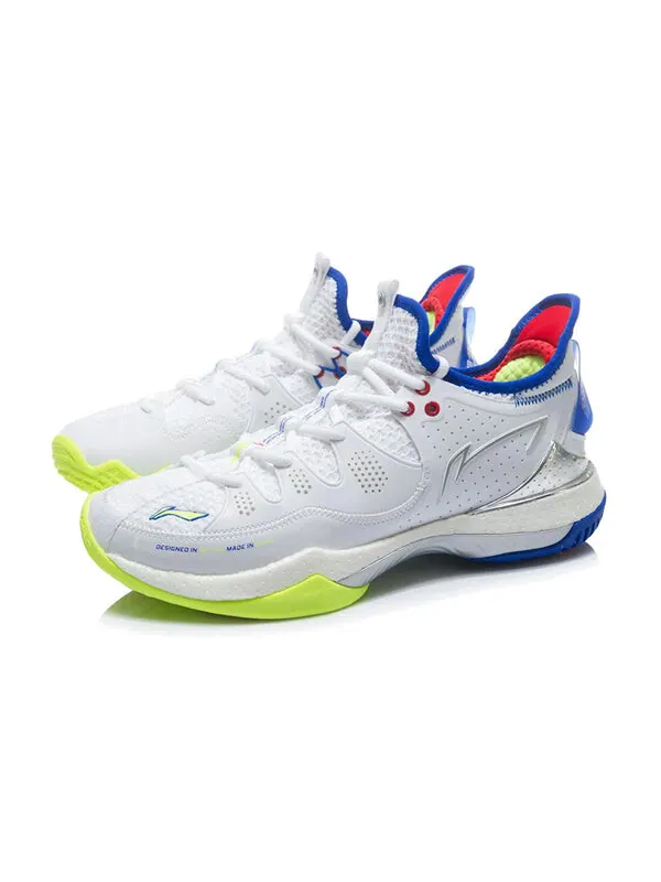 Кроссовки алебарда 3 Li-Ning — изображение 4 из 4, белый/синий/желтый