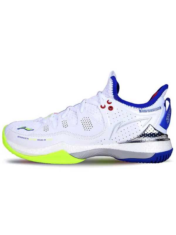 Кроссовки алебарда 3 лайт Li-Ning — изображение 2 из 4, белый/синий/желтый
