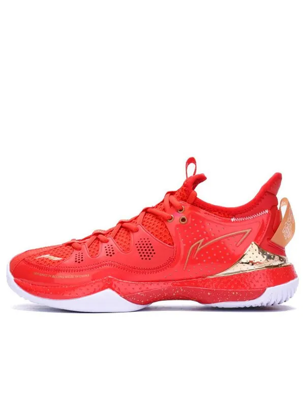 Кроссовки алебарда 3 Li-Ning — изображение 1 из 4, красный/золотистый