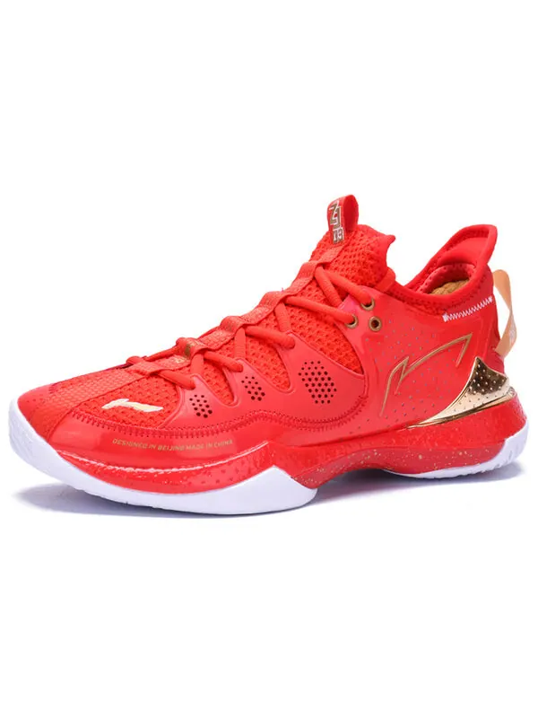 Кроссовки алебарда 3 Li-Ning — изображение 2 из 4, красный/золотистый