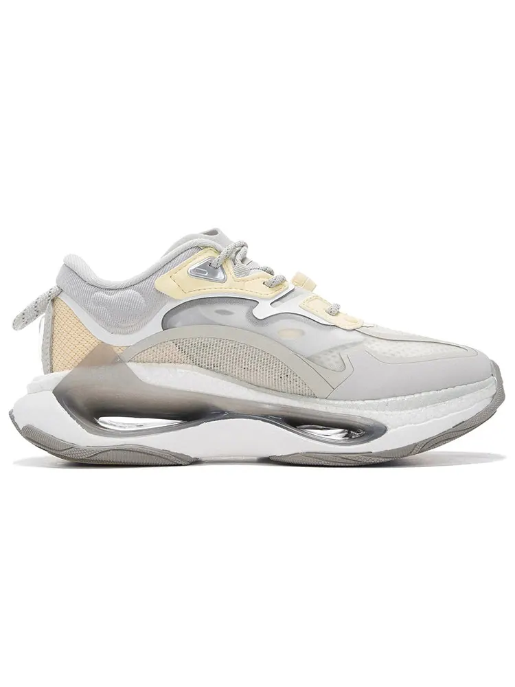 Спортивные кроссовки (WMNS) Li-Ning Infinity 'Grey Yellow' — изображение 2 из 7, серый