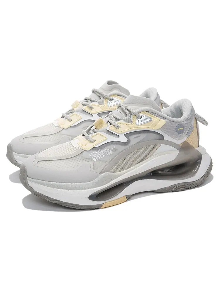 Спортивные кроссовки (WMNS) Li-Ning Infinity 'Grey Yellow' — изображение 3 из 7, серый