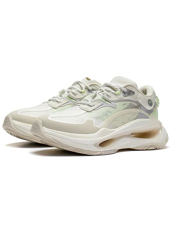 Кроссовки бесконечность Li-Ning — изображение 3 из 4, белый/бежевый/зеленый