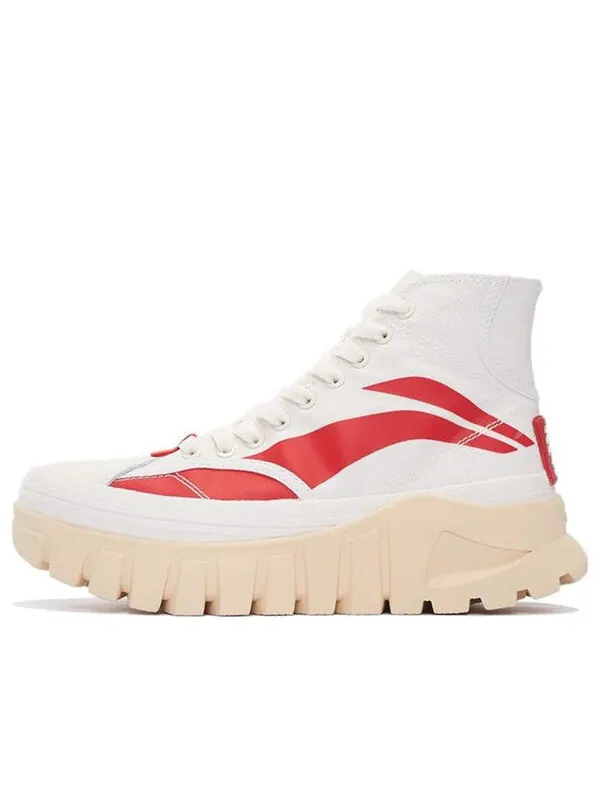 Кроссовки волна ботинок Li-Ning — изображение 1 из 4, белый/красный/бежевый