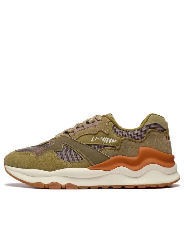 Кроссовки 001 шанхай Li-Ning — изображение 1 из 3, зеленый/коричневый