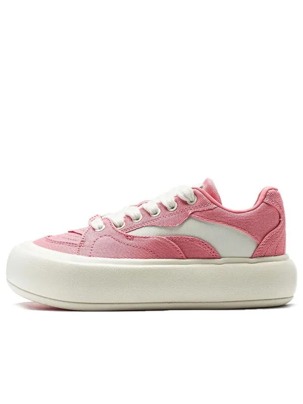 Кроссовки на платформе для скейтбординга Li-Ning — изображение 1 из 4, розовый/белый