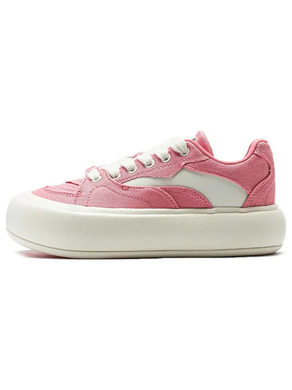 Кроссовки на платформе для скейтбординга Li-Ning — изображение 2 из 4, розовый/белый
