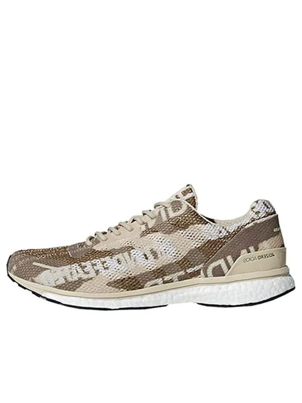 Кроссовки undefeated x adizero adios 3 Adidas — изображение 1 из 4, коричневый/белый