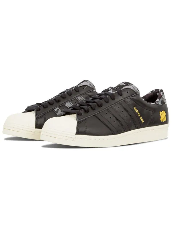 Кроссовки xa bathing ape x undefeated superstars 80v Adidas — изображение 2 из 4, черный