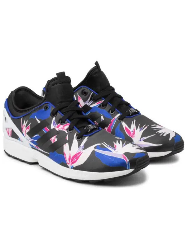 Кроссовки оригиналы zx flux Adidas — изображение 3 из 4, черный/синий/желтый