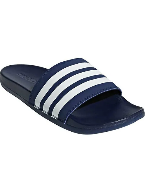 Тапочки adilette comfort slides 'dark blue white' Adidas — изображение 2 из 4, синий/белый