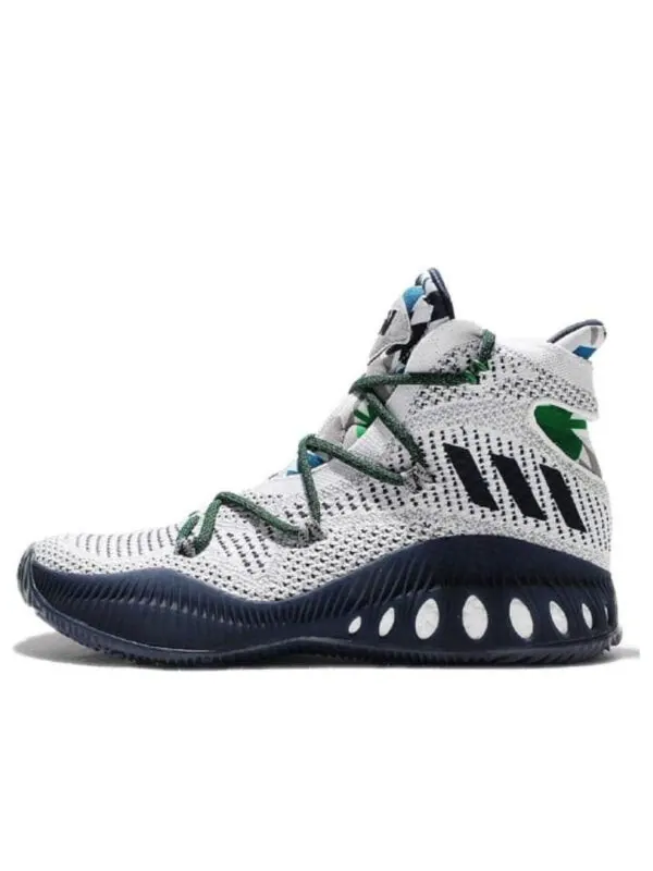 Кроссовки primeknit Adidas Crazy — изображение 1 из 3, белый/зеленый