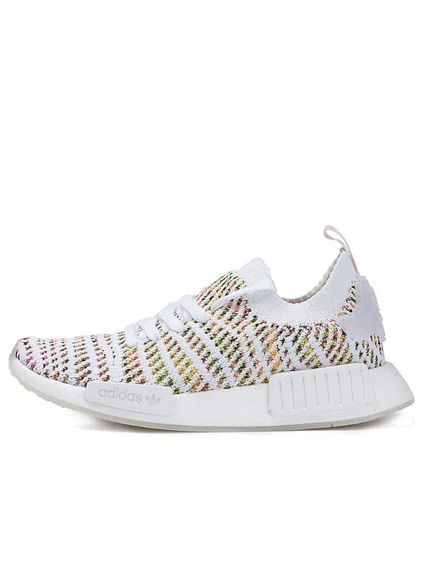 Кроссовки nmd_r1 primeknit Adidas — изображение 1 из 4, белый/желтый/розовый