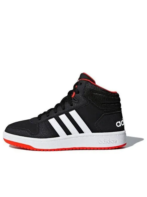Кроссовки hoops 2.0 mid j Adidas — изображение 1 из 4, черный/белый/-красный