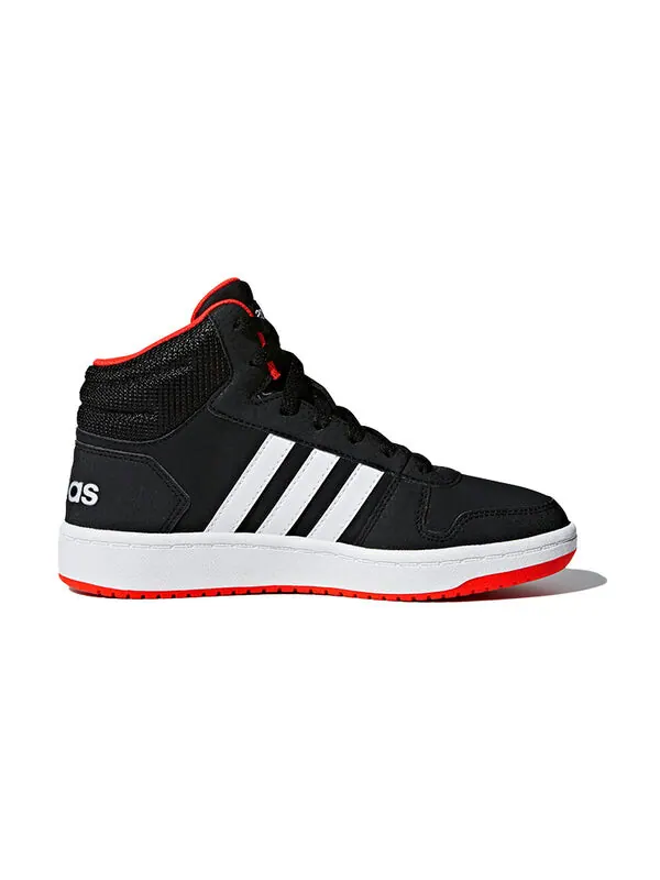 Кроссовки hoops 2.0 mid j Adidas — изображение 2 из 4, черный/белый/-красный