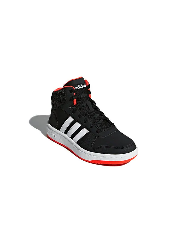 Кроссовки hoops 2.0 mid j Adidas — изображение 3 из 4, черный/белый/-красный