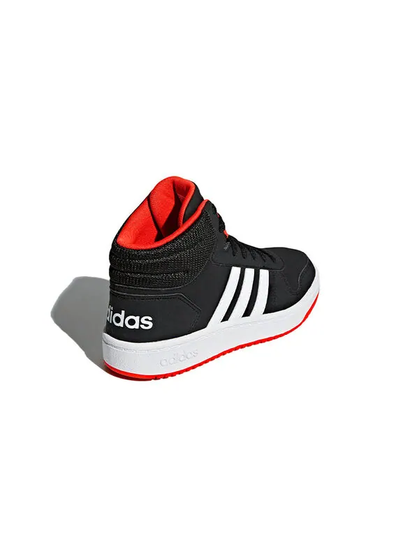 Кроссовки hoops 2.0 mid j Adidas — изображение 4 из 4, черный/белый/-красный