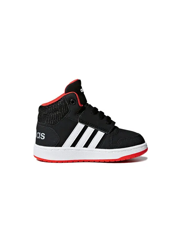 Кроссовки hoops 2.0 средние Adidas — изображение 2 из 4, черный/белый/красный