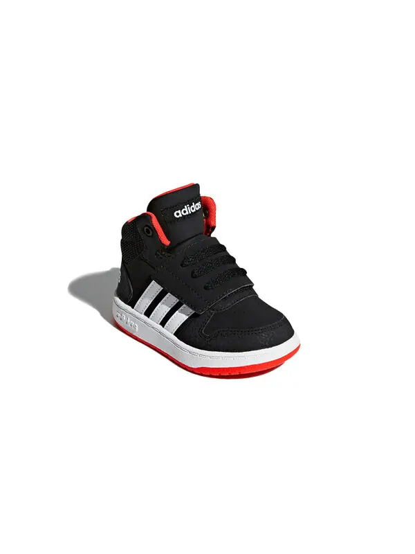 Кроссовки hoops 2.0 средние Adidas — изображение 3 из 4, черный/белый/красный