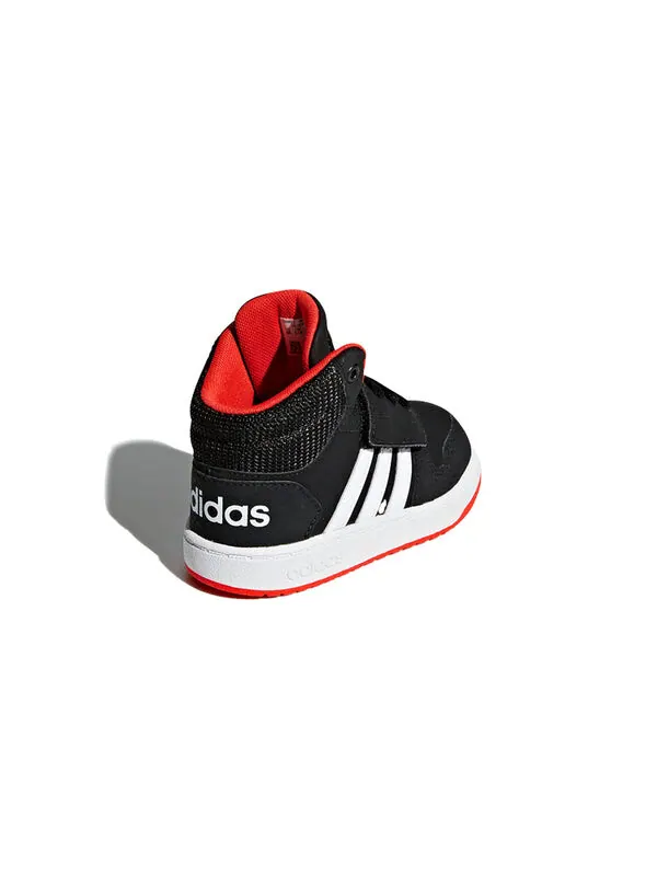 Кроссовки hoops 2.0 средние Adidas — изображение 4 из 4, черный/белый/красный