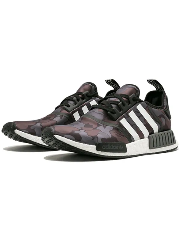 Кроссовки xa bathing ape nmd_r1 Adidas — изображение 2 из 3, черный