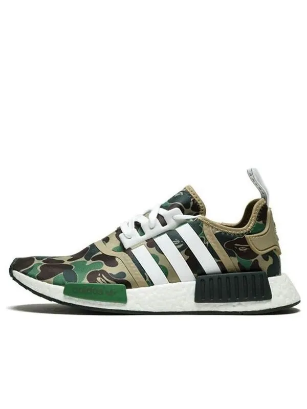 Кроссовки xa bathing ape nmd_r1 Adidas — изображение 1 из 4, зеленый
