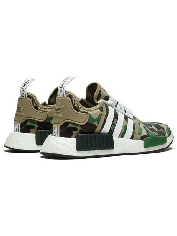 Кроссовки xa bathing ape nmd_r1 Adidas — изображение 4 из 4, зеленый