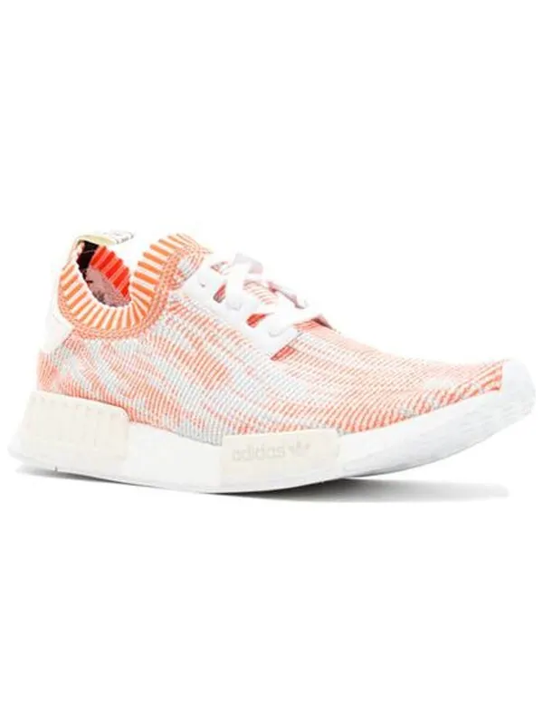 Кроссовки nmd_r1 primeknit Adidas — изображение 3 из 4, белый/красный