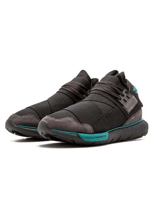 Кроссовки adidas Y-3 Qasa High 'Charcoal Black' — изображение 2 из 4, зеленый