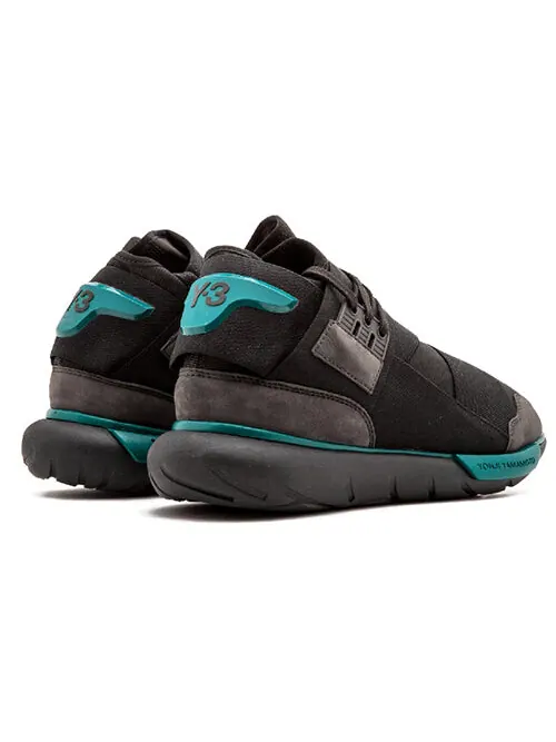 Кроссовки adidas Y-3 Qasa High 'Charcoal Black' — изображение 3 из 4, зеленый