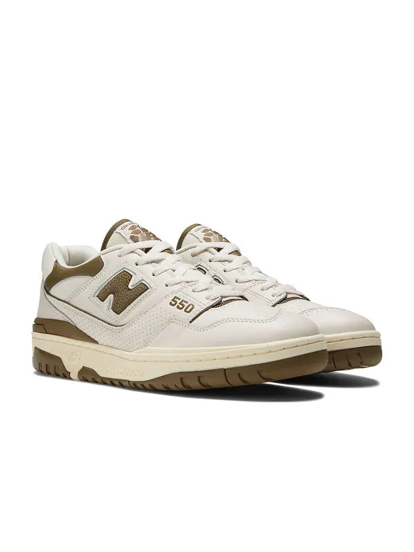 Кроссовки x aime leon dore 550 New Balance — изображение 2 из 4, белый/оливковый