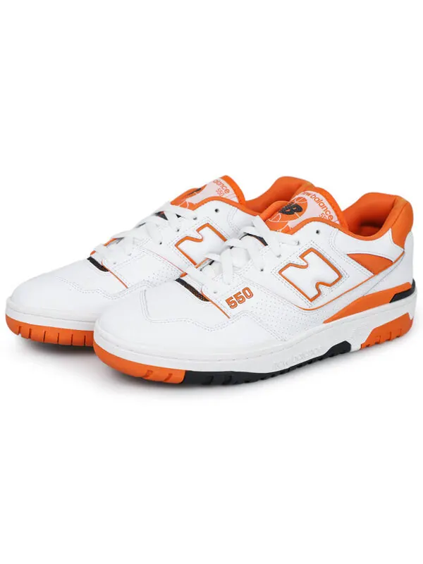 Кроссовки 550 New Balance — изображение 3 из 4, белый/оранжевый